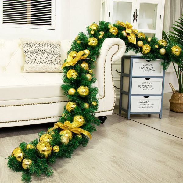 Home Fashion Personality Christmas Decorative Rattan, 2.7m Christmas Green Rattan Ornament, christmas decoration, christmas items, christmas ornaments, outdoor christmas decorations, diy christmas decorations, Xmas Decoration, christmas shop, christmas window decorations, outside christmas decorations, christmas door decorations, 2.7m Christmas Decorative Door With Flashing Lights, Cane, Christmas Cane,