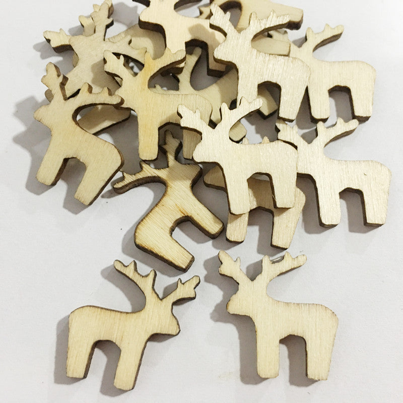 Natural Original Wood Piece Craft Gift Laser Engraving 50 Pieces, Outdoor and Indoor Christmas decorations Items, Christmas ornaments, Christmas tree decorations, salt dough ornaments, Christmas window decorations, cheap Christmas decorations, snowmen, and ornaments.