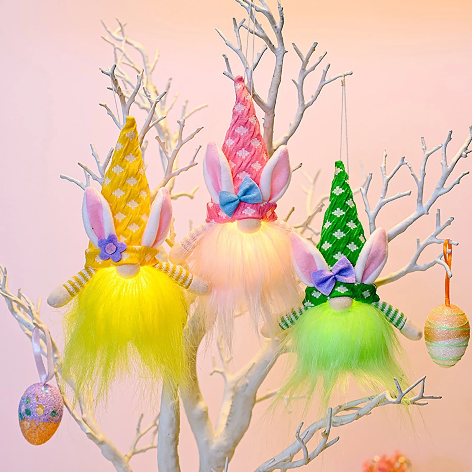 Easter Ornament With Light Gnomes - Decognomes