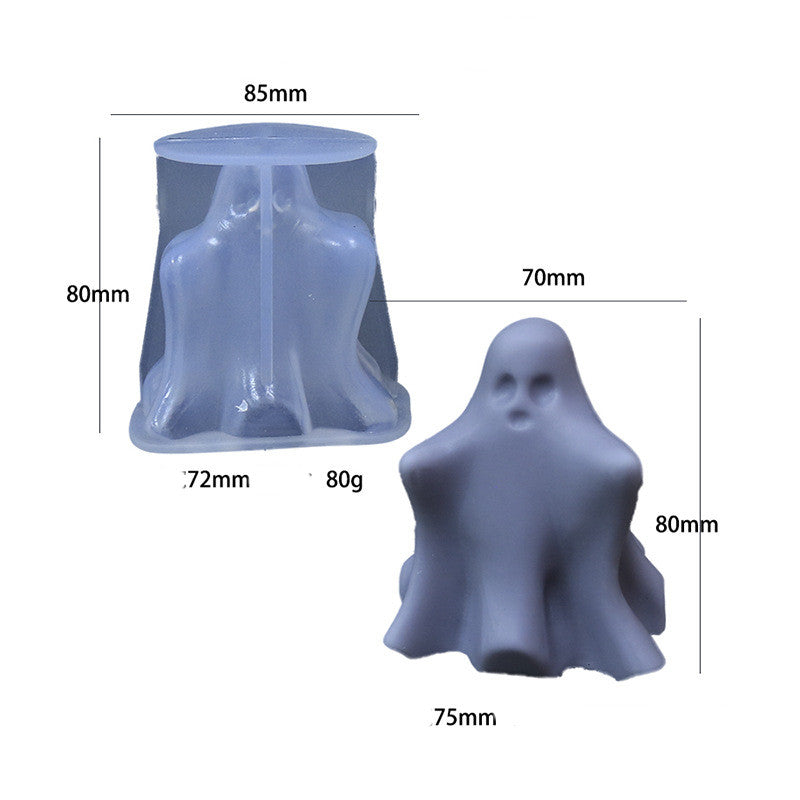 Ghostly Halloween Scented Candle Silicone Mold, Halloween Scented Candle, Halloween Ghostly Candle, Silicone Mold Candle, Halloween Decoration, Halloween Candles
