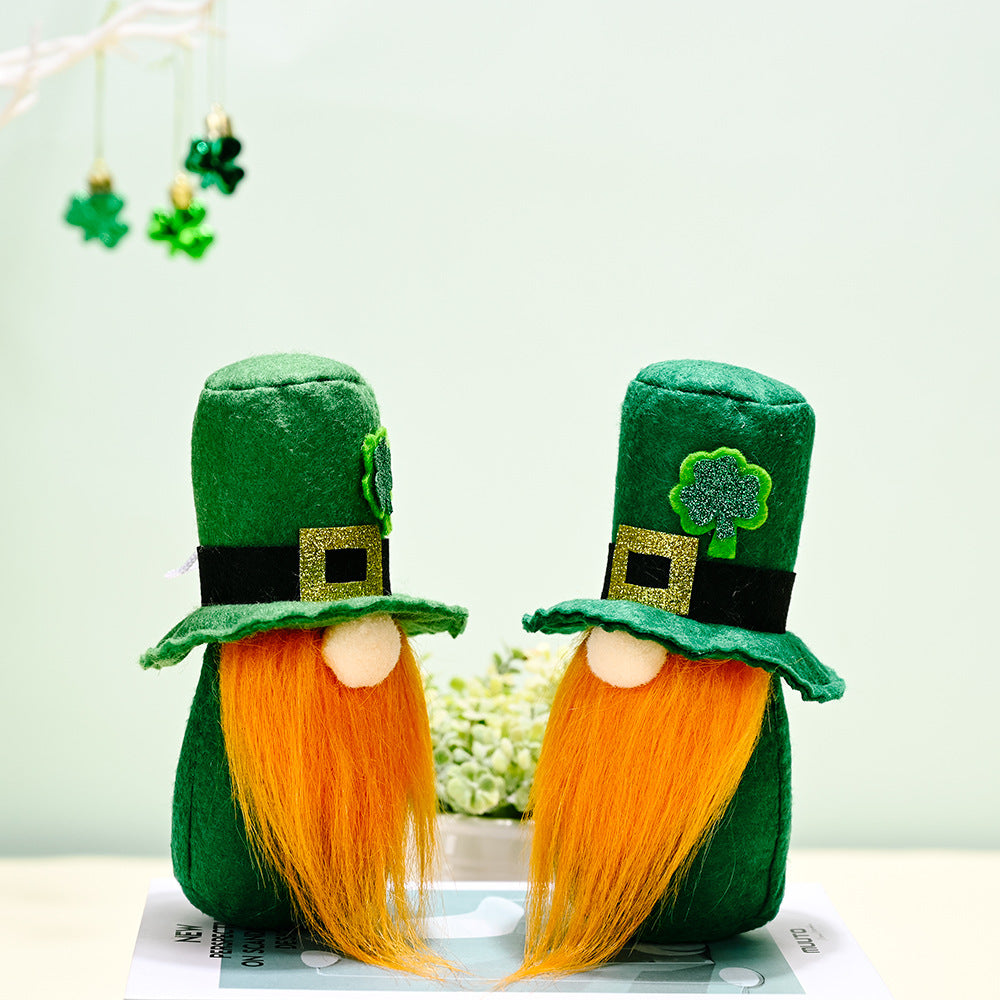 The Irish Festival With Green Figurines Gnome