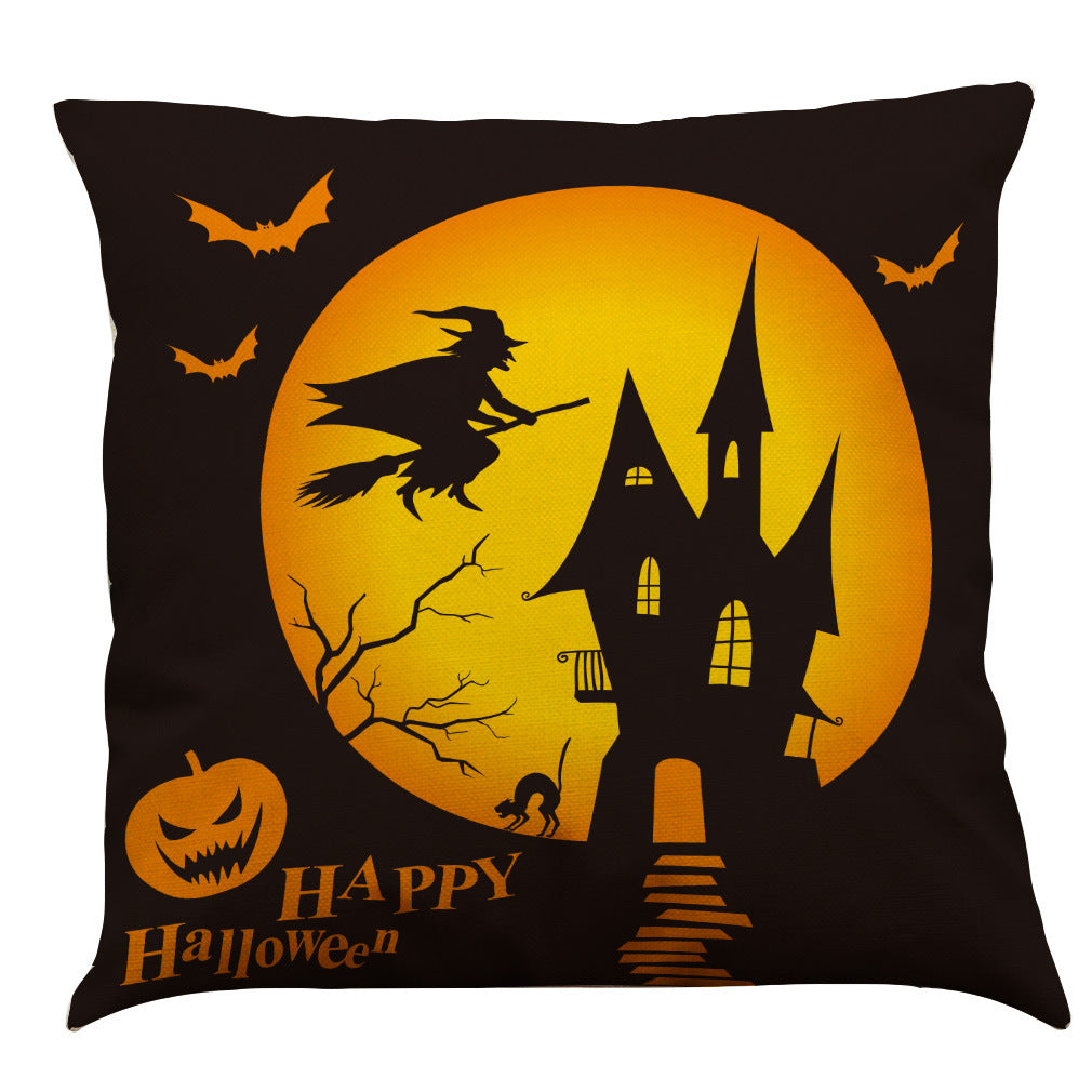 Halloween Cotton Linen Sofa Car Cushion Pillowcase, Pumpkin lanterns, Jack o Lanterns, Halloween Lights, Halloween Decoration Ornaments, Halloween inflatables, carved pumpkins, Halloween wreaths, Halloween Candles.