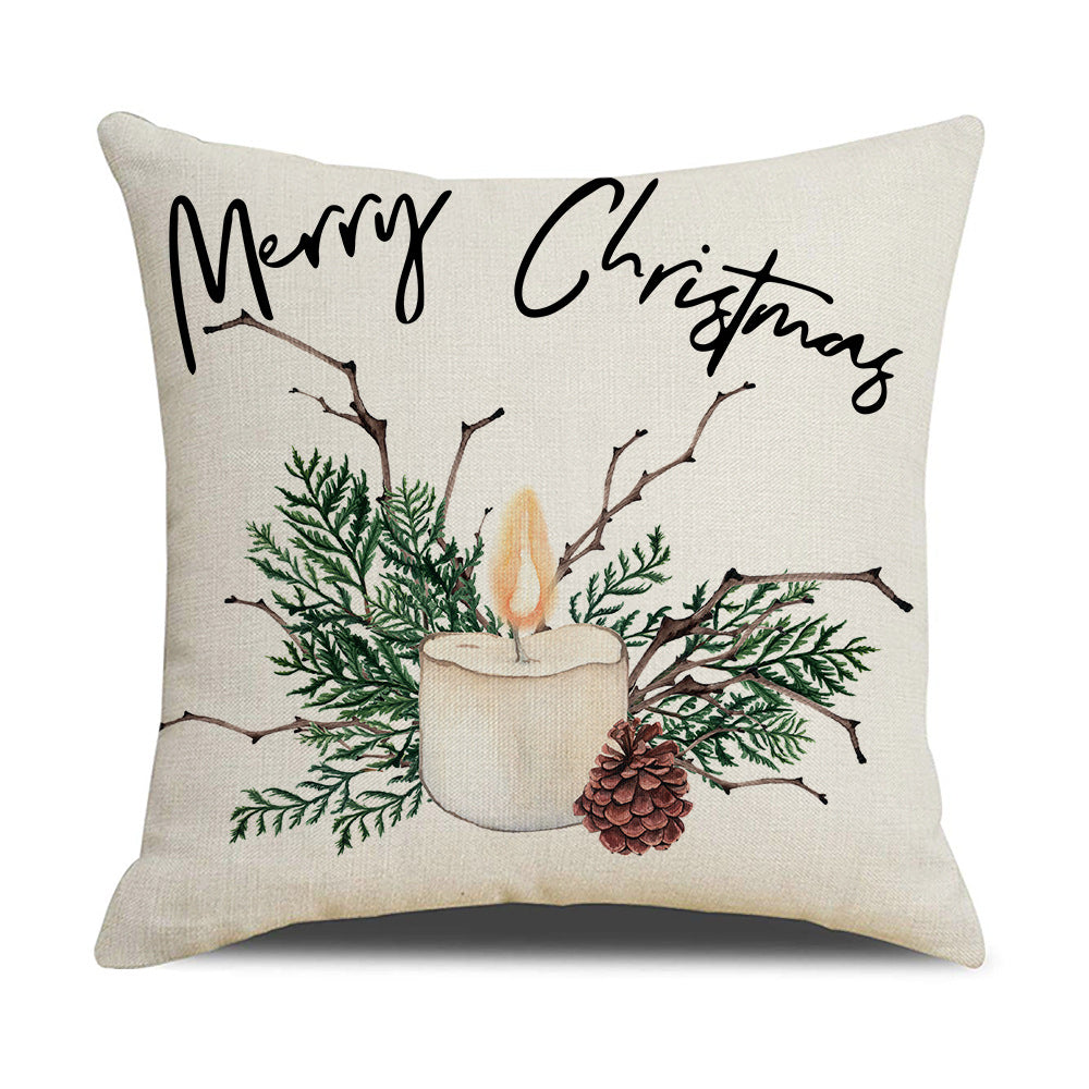 Simple Linen Printed Watercolor Christmas Pillow Cover, christmas pillow cases, christmas pillow covers, christmas pillow covers 18x18, christmas throw pillow covers, christmas pillow case, xmas pillow covers, holiday throw pillow covers, zippered christmas pillow covers, gnome pillow covers, snowman pillow covers, christmas pillow cases standard, snowflake pillow covers, christmas throw pillow covers 18x18,  holiday pillow covers 18x18, 16x16 christmas pillow covers.