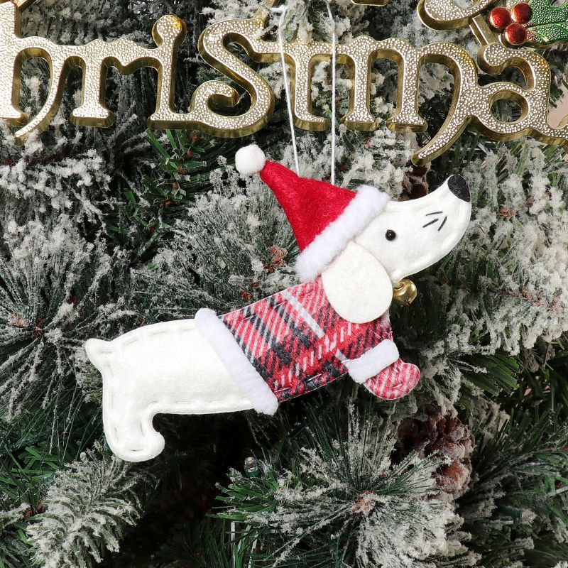 Christmas Decorations Dressing Sausage Dog Small Pendant, Outdoor and Indoor Christmas decorations Items, Christmas ornaments, Christmas tree decorations, salt dough ornaments, Christmas window decorations, cheap Christmas decorations, snowmen, and ornaments.