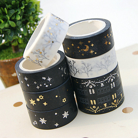 Christmas And New Year Paper Tape, Christmas Decoration Items, Christmas paper Tape, Paper Tape , Gift Pack Tape, Christmas decoration