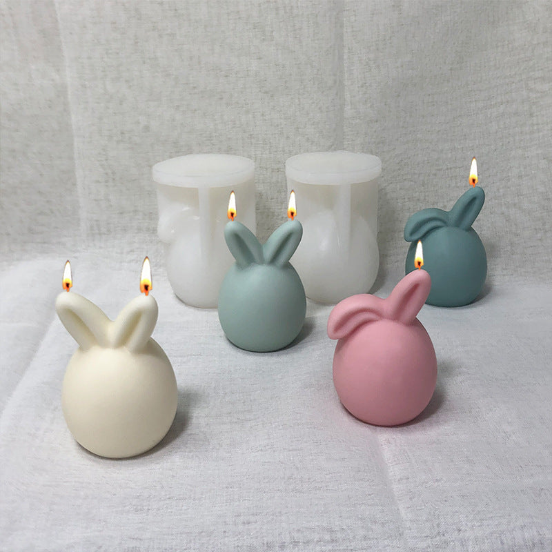 Easter Faceless Rabbit Head Baking Cake Mold DIY Aromatherapy Candle, Silicone candle molds, Christmas tree candle molds, Halloween pumpkin candle molds, Easter egg candle molds, Animal candle molds, Sea creature candle molds, Fruit candle molds, Geometric candle molds, Abstract candle molds, DIY candle making molds,