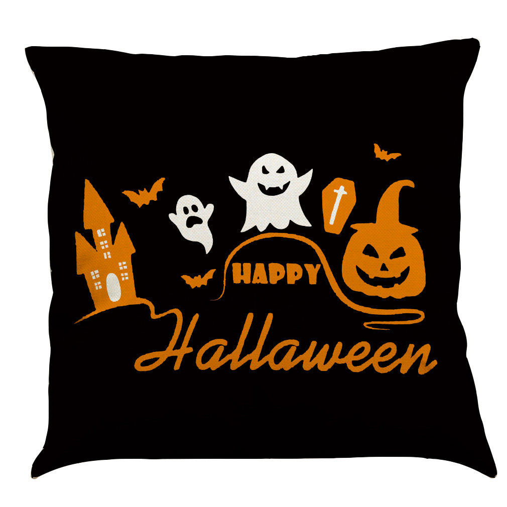 Halloween Cotton Linen Sofa Car Cushion Pillowcase, Pumpkin lanterns, Jack o Lanterns, Halloween Lights, Halloween Decoration Ornaments, Halloween inflatables, carved pumpkins, Halloween wreaths, Halloween Candles.