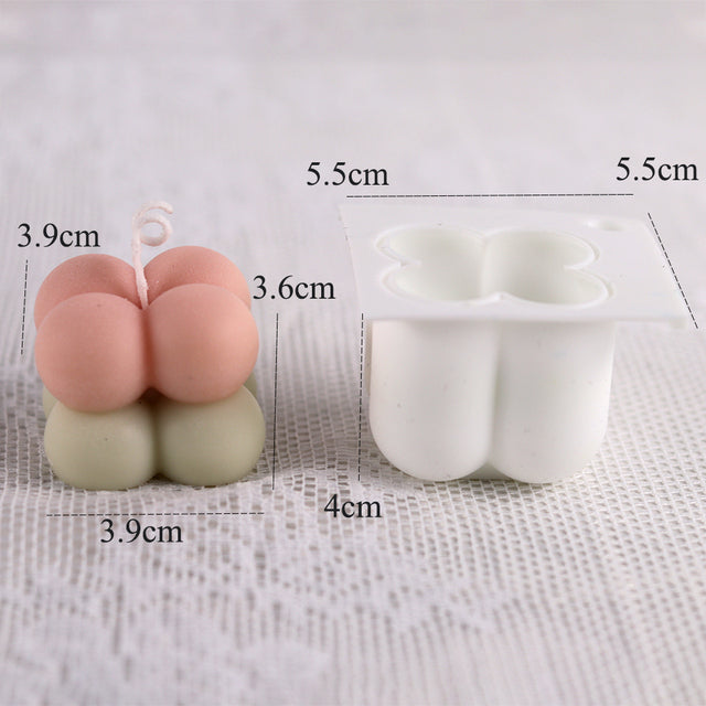 Silicone candle molds are a popular choice for candle-making because they are flexible, durable, and easy to use. Consider the size and shape of the candles you want to make and choose a mold that will accommodate your needs, Non-stick Bubble Cube Candles Silicone Mold 3D Aromathera