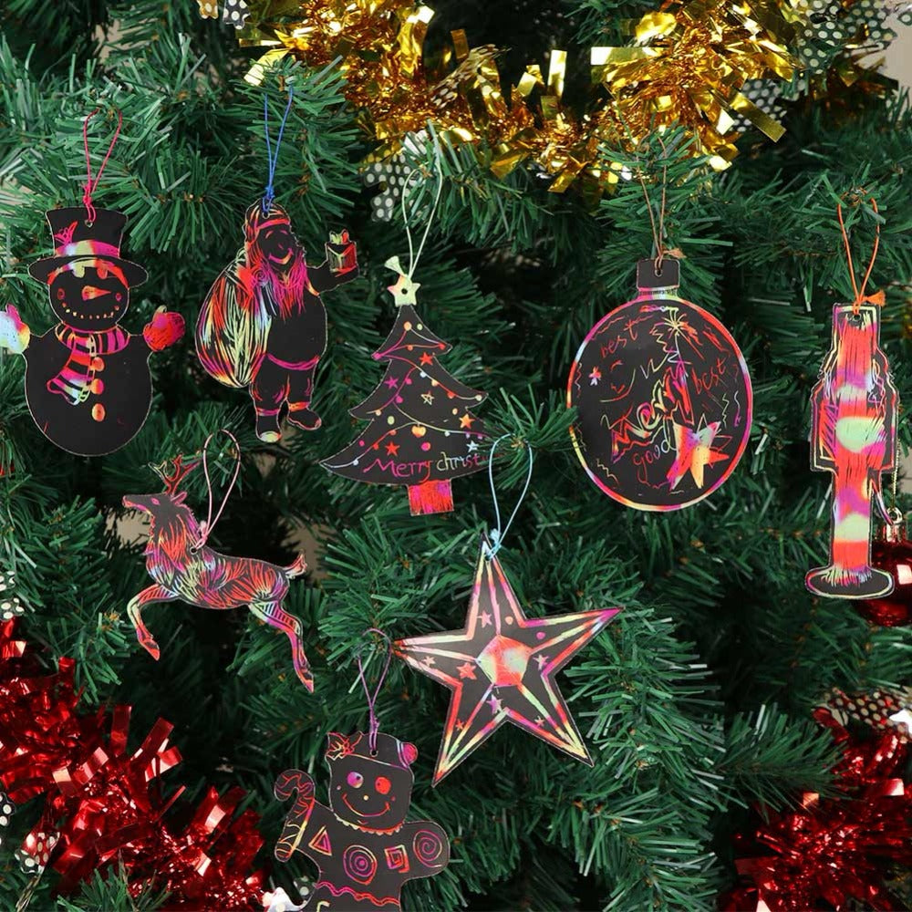 personalized christmas ornaments, christmas tree ornaments, decorated christmas trees, Christmas Tree Decoration Ornaments, Christmas Tree ornaments, Magic Color Scratch Card Christmas Tree Decoration, Outdoor and Indoor Christmas decorations Items, Christmas ornaments, Christmas tree decorations, 