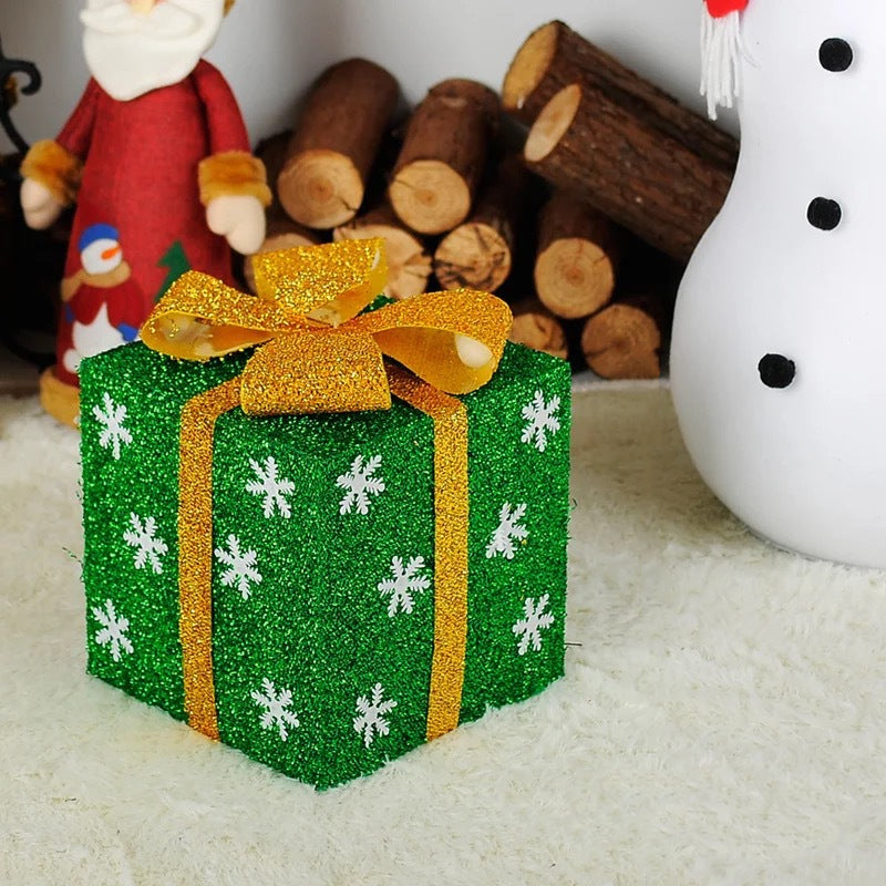 Christmas Day Window Display Snowflake Gift Wrapping Box, Outdoor and Indoor Christmas decorations Items, Christmas ornaments, Christmas tree decorations, salt dough ornaments, Christmas window decorations, cheap Christmas decorations, snowmen, and ornaments.