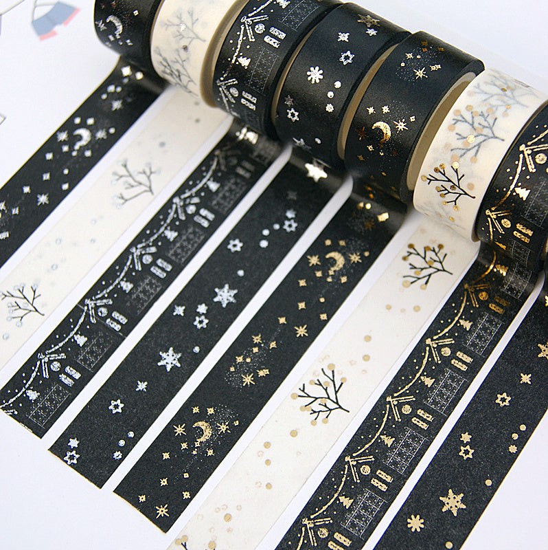 Christmas And New Year Paper Tape, Christmas Decoration Items, Christmas paper Tape, Paper Tape , Gift Pack Tape, Christmas decoration