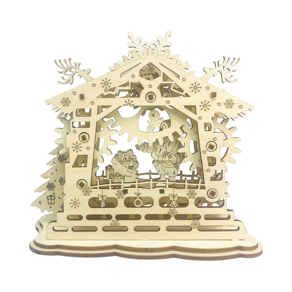 Toy Wooden 3d Three-dimensional Puzzle Christmas, Outdoor and Indoor Christmas decorations Items, Christmas ornaments, Christmas tree decorations, salt dough ornaments, Christmas window decorations, cheap Christmas decorations, snowmen, and ornaments.