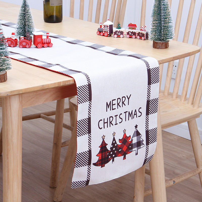 Christmas Table Flag Double Printing Snowman Table Mat, Outdoor and Indoor Christmas decorations Items, Christmas ornaments, Christmas tree decorations, salt dough ornaments, Christmas window decorations, cheap Christmas decorations, snowmen, and ornaments.