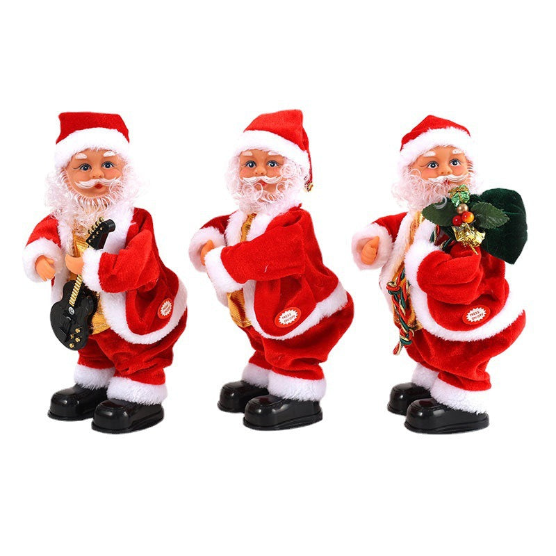 Electric Hip Shaking Play The Guitar With Music Santa Claus Christmas Gift, Christmas Decoration Ornaments, Christmas Santa Claus, Santa Claus, Christmas Gift, Christmas Decoration Items