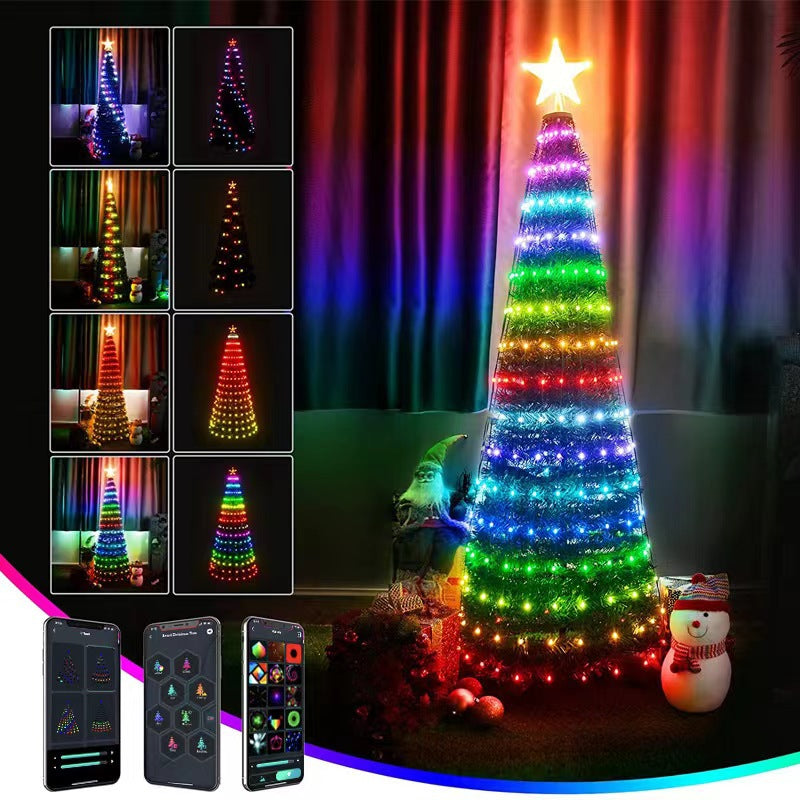 Outdoor Christmas Decoration Intelligent Point Control String Lights, Christmas Lights, outdoor christmas lights, christmas tree lights, led christmas lights, solar christmas lights, outside christmas lights, christmas window lights, twinkly lights, christmas garland with lights, xmas lights, c9 christmas lights, battery operated christmas lights, lowes christmas lights