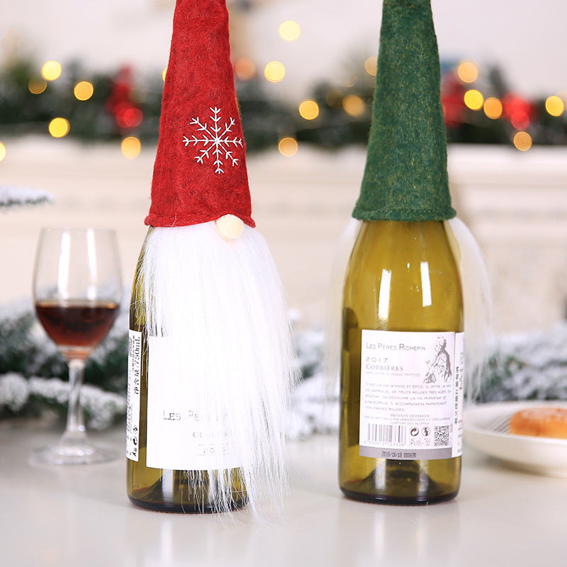 Christmas Gnomes Wine Cover, Christmas Gnomes, Christmas Wine Cover Gnomes, Christmas Decoration Gnomes, Christmas Wine Bottle Cover, 