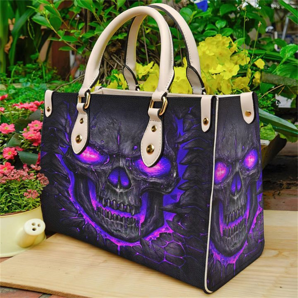 Halloween decorated Skull Pattern Tote Bag, Halloween decorated, Hand bag
