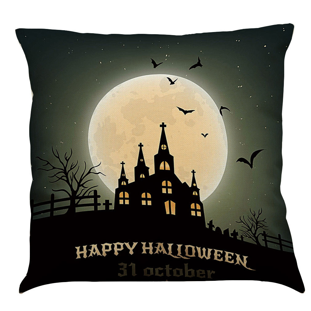 Halloween Cotton Linen Sofa Car Cushion Pillowcase, Pumpkin lanterns, Jack o Lanterns, Halloween Lights, Halloween Decoration Ornaments, Halloween inflatables, carved pumpkins, Halloween wreaths, Halloween Candles.