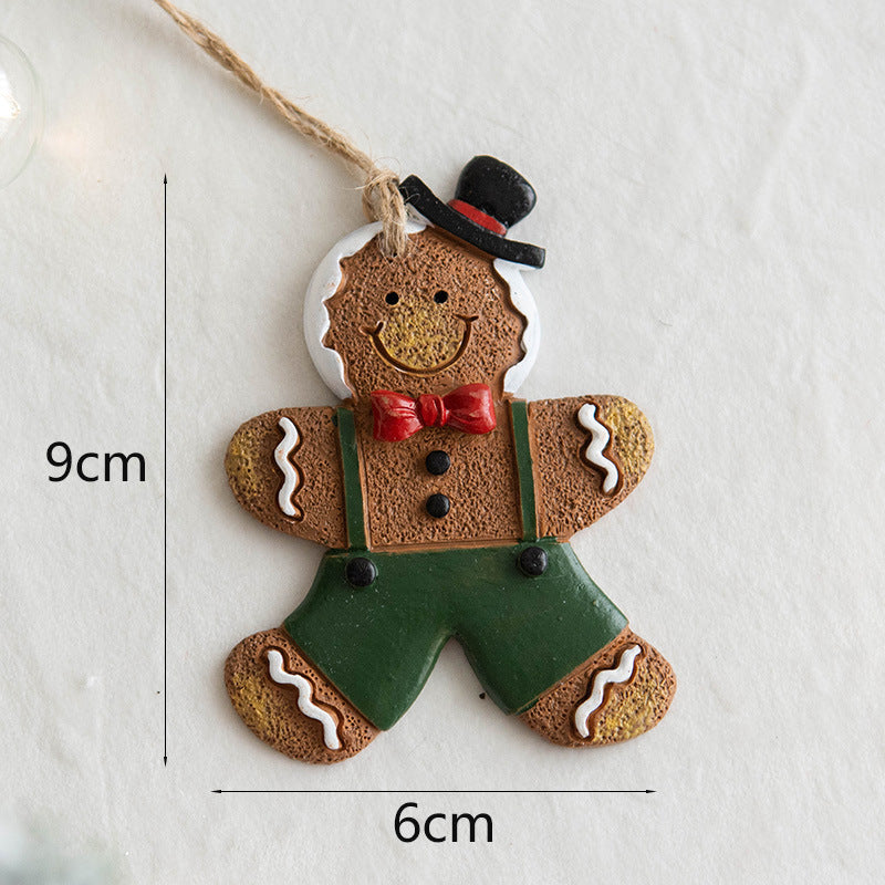 Christmas Gingerbread Man Pendant Resin, Outdoor and Indoor Christmas decorations Items, Christmas ornaments, Christmas tree decorations, salt dough ornaments, Christmas window decorations, cheap Christmas decorations, snowmen, and ornaments.