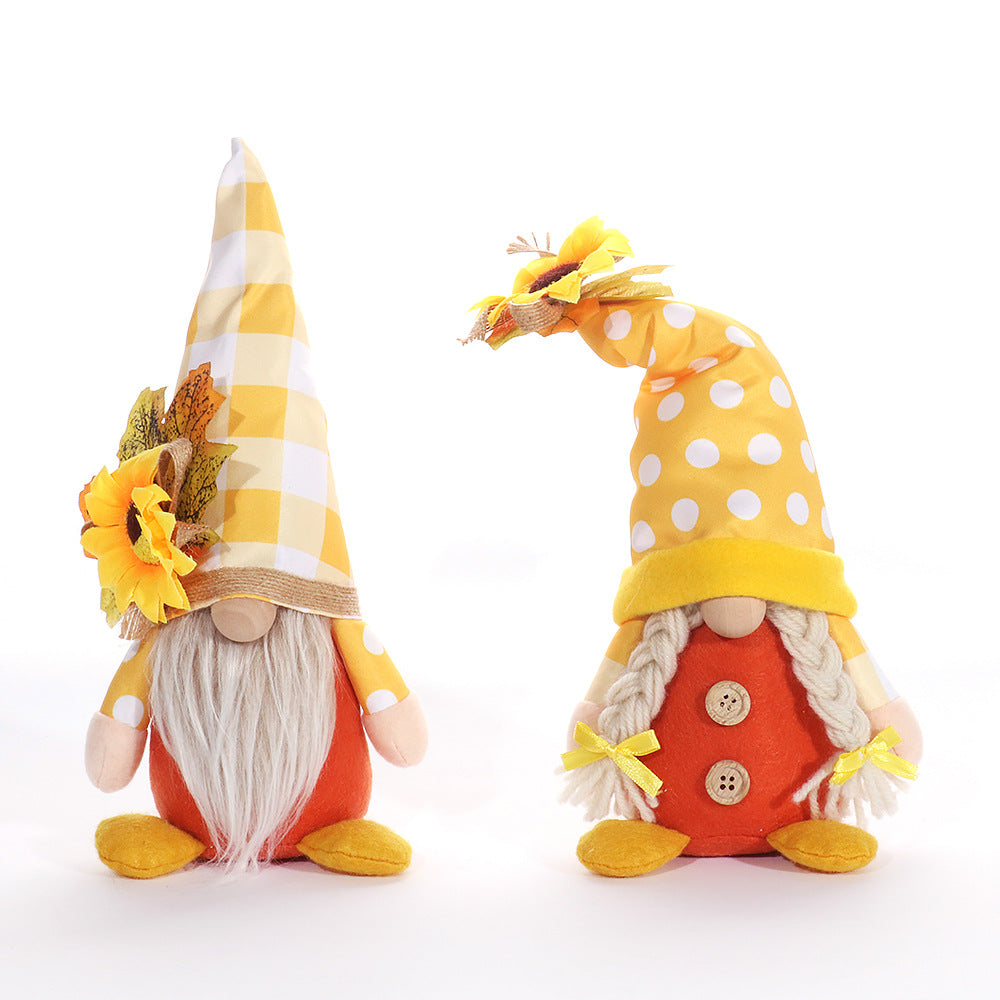 Sunflower Gnomes, Harvest Festival Gnomes, Bee Gnomes