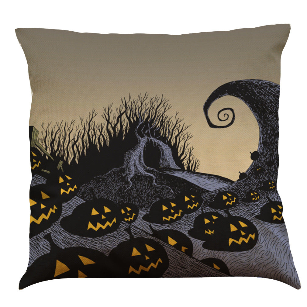 Halloween Cotton Linen Sofa Car Cushion Pillowcase, Pumpkin lanterns, Jack o Lanterns, Halloween Lights, Halloween Decoration Ornaments, Halloween inflatables, carved pumpkins, Halloween wreaths, Halloween Candles.