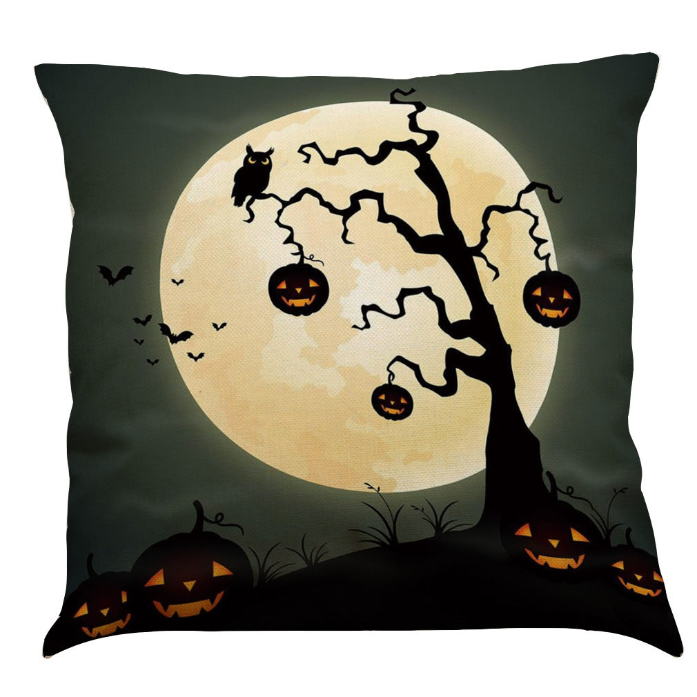 Halloween Cotton Linen Sofa Car Cushion Pillowcase, Pumpkin lanterns, Jack o Lanterns, Halloween Lights, Halloween Decoration Ornaments, Halloween inflatables, carved pumpkins, Halloween wreaths, Halloween Candles.