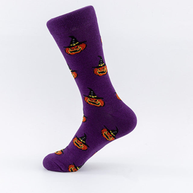 NEW Halloween Socks Pumpkin Bat Human Skeleton