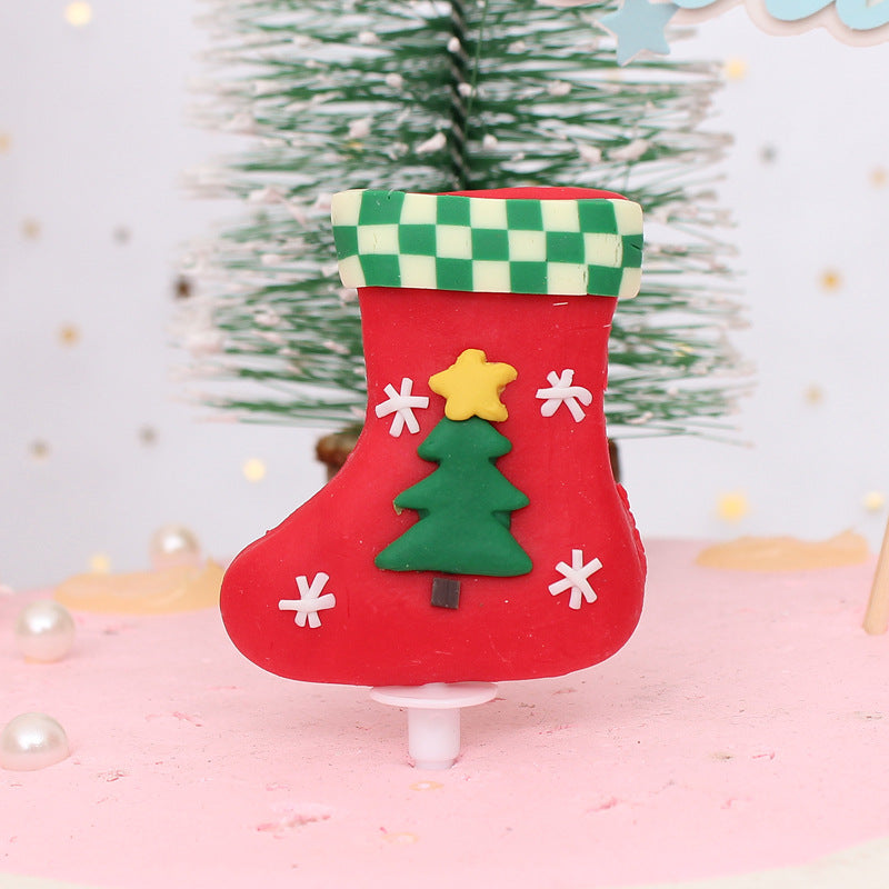 Fashion Christmas Soft Pottery Cake Decoration Plug-in, Outdoor and Indoor Christmas decorations Items, Christmas ornaments, Christmas tree decorations, salt dough ornaments, Christmas window decorations, cheap Christmas decorations, snowmen, and ornaments.