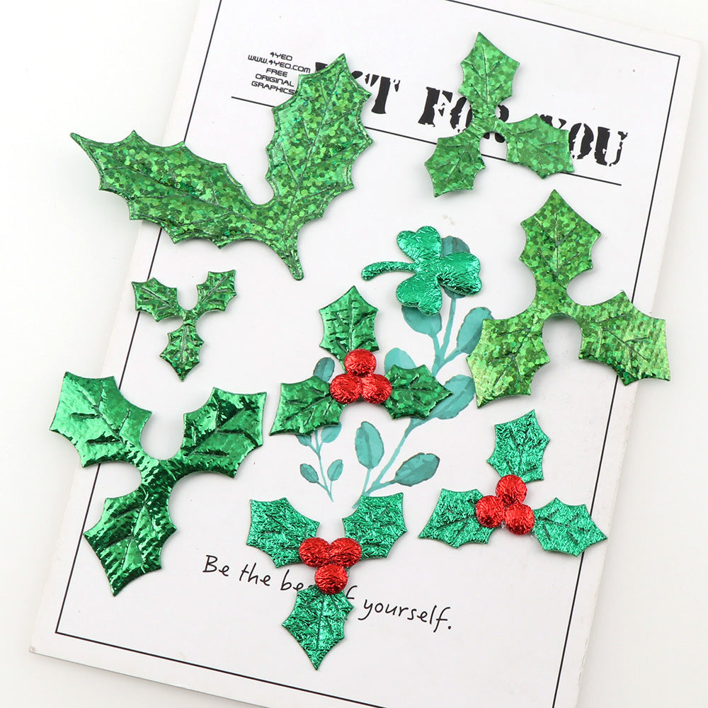 Green Leaves Christmas Decoration, Outdoor and Indoor Christmas decorations Items, Christmas ornaments, Christmas tree decorations, salt dough ornaments, Christmas window decorations, cheap Christmas decorations, snowmen, and ornaments.