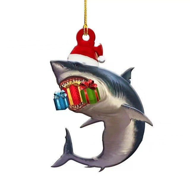 personalized christmas ornaments, christmas tree ornaments, decorated christmas trees, Christmas Tree Decoration Ornaments, Christmas Tree ornaments, New Christmas Decoration Shark Gift Wooden Pendant Home Scene Atmosphere Decoration Christmas Tree Pendant, Outdoor and Indoor Christmas decorations Items, Christmas ornaments, Christmas tree decorations, 