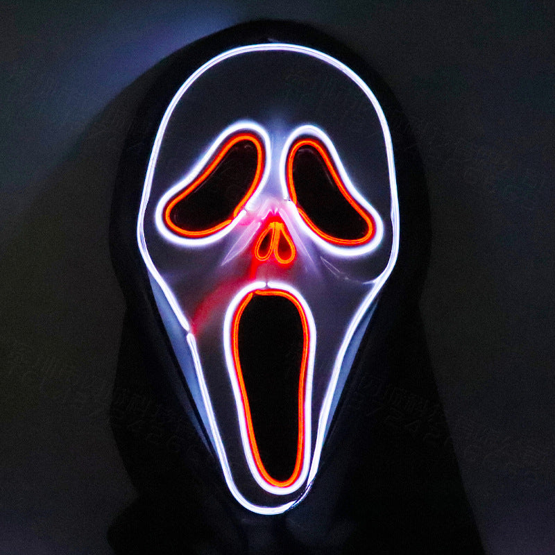 Halloween Scary Skull LED Glowing Screaming Mask, Funny Glowing Masks, Halloween Horror Mask, Halloween LED Full Mask, Skull LED Mask, Animal Mask, Costumes Props Mask, Halloween Masks For Sale, Halloween Masks Near Me, Halloween Mask Micheal Myers, Halloween Mask Store