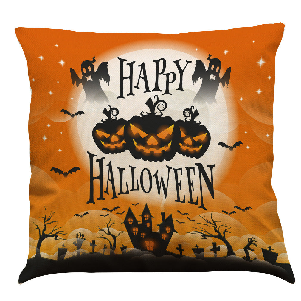 Halloween Cotton Linen Sofa Car Cushion Pillowcase, Pumpkin lanterns, Jack o Lanterns, Halloween Lights, Halloween Decoration Ornaments, Halloween inflatables, carved pumpkins, Halloween wreaths, Halloween Candles.