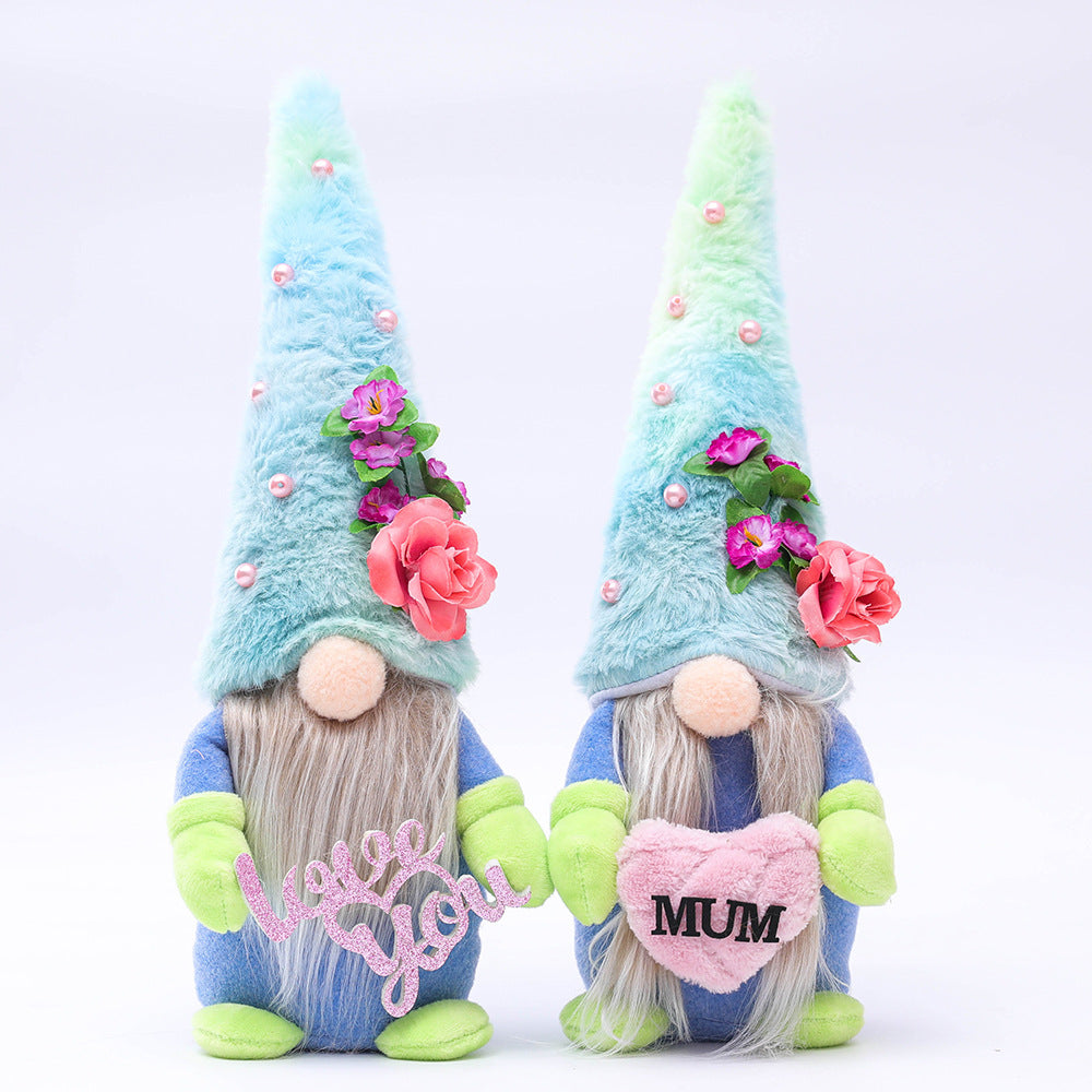 Blue Mothers Day Gnomes, Faceless Doll Creative Gift Cloth, Mothers Day Gnomes, Love You Mother gnomes