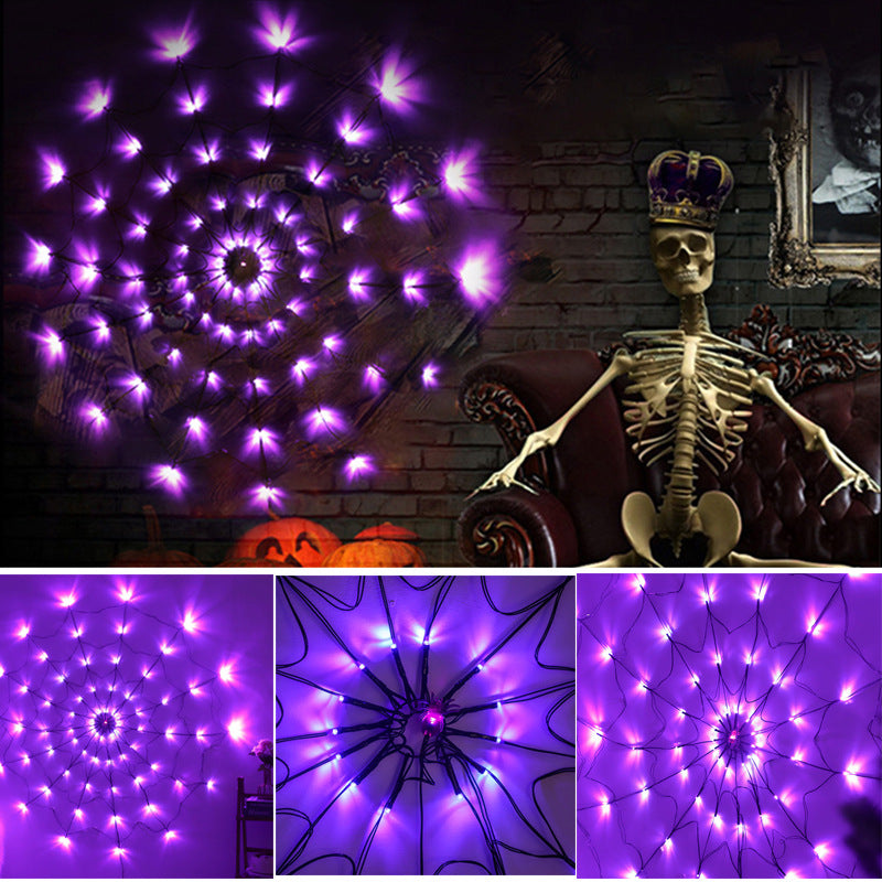 LED Spider Web Lights Halloween Decoration, Buy Halloween Decoration Items, Halloween Decoration, LED Spider Web Lights, LED Spider Halloween Light, Halloween Lights, light up spider web