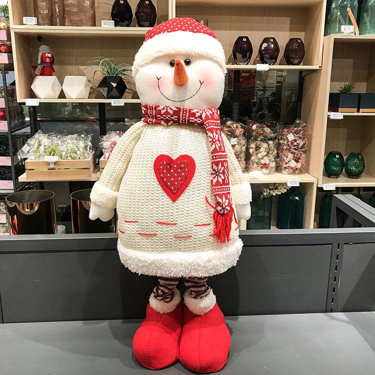Retractable Santa Snowman Doll, Outdoor and Indoor Christmas decorations Items, Christmas ornaments, Christmas tree decorations, salt dough ornaments, Christmas window decorations, cheap Christmas decorations, snowmen, and ornaments.