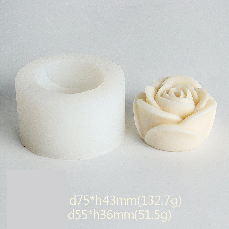 3D Flower Silicone Mold DIY Rose Peony Fragrance Candle Hand Soap