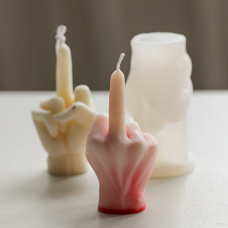 Middle Finger Scented Candle DIY Mold, Silicone candle molds, Christmas tree candle molds, Halloween pumpkin candle molds, Easter egg candle molds, Animal candle molds, Sea creature candle molds, Fruit candle molds, Geometric candle molds, Abstract candle molds, DIY candle making molds,