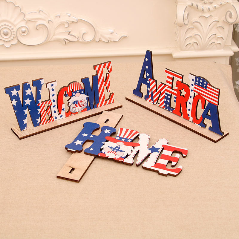 American Independence Day DIY Assembled Wooden Ornaments,4th of july decoration, patriotic wreath, decoration item, home decoration items, room decoration items, wall decoration items house decoration items, fourth of july decorations, patriotic decor, center table decoration,