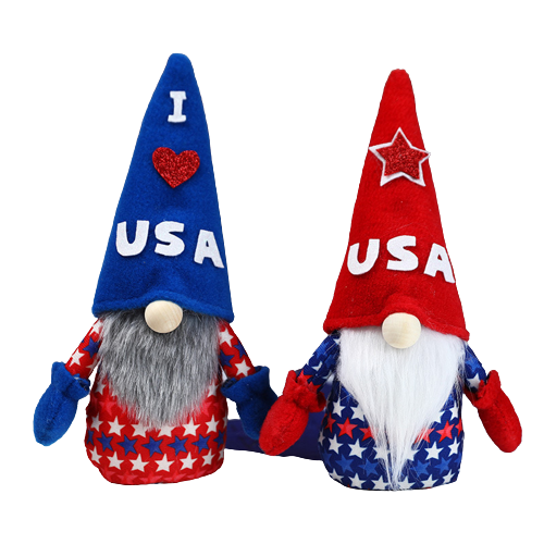 I Love USA Five Pointed 4th of July Gnome