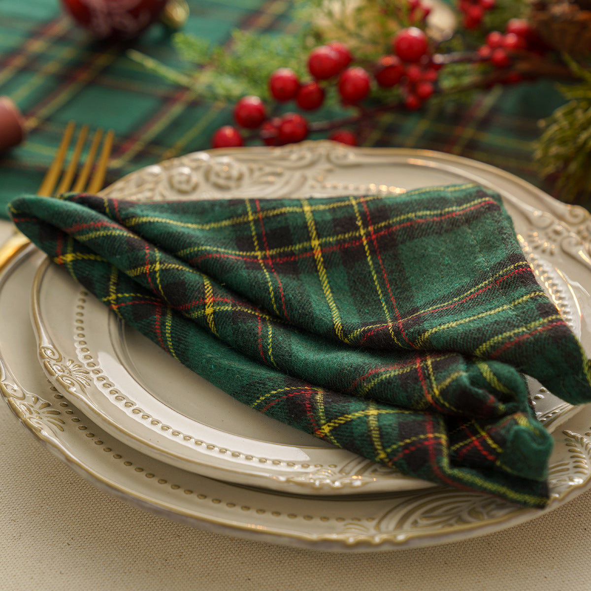 New Christmas Green And Yellow Checkered Table Flag, Christmas Table Decoration, Christmas Table Flag, Christmas Decoration Tablecloth, Christmas Tablecloths