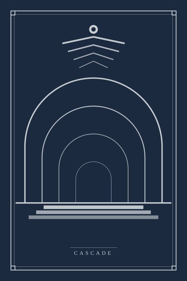 Cascade in Navy & Chrome