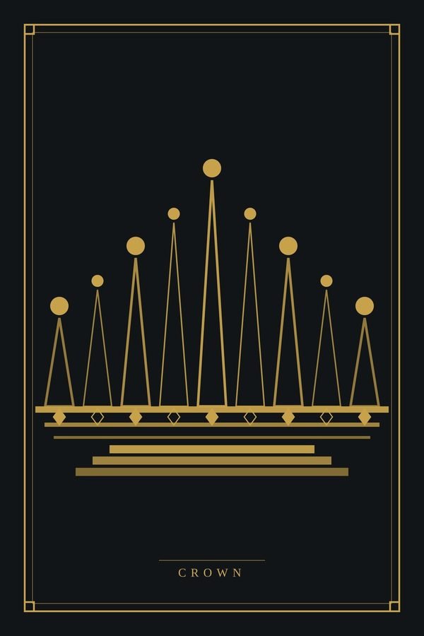Crown — Nine spires above a banded circlet