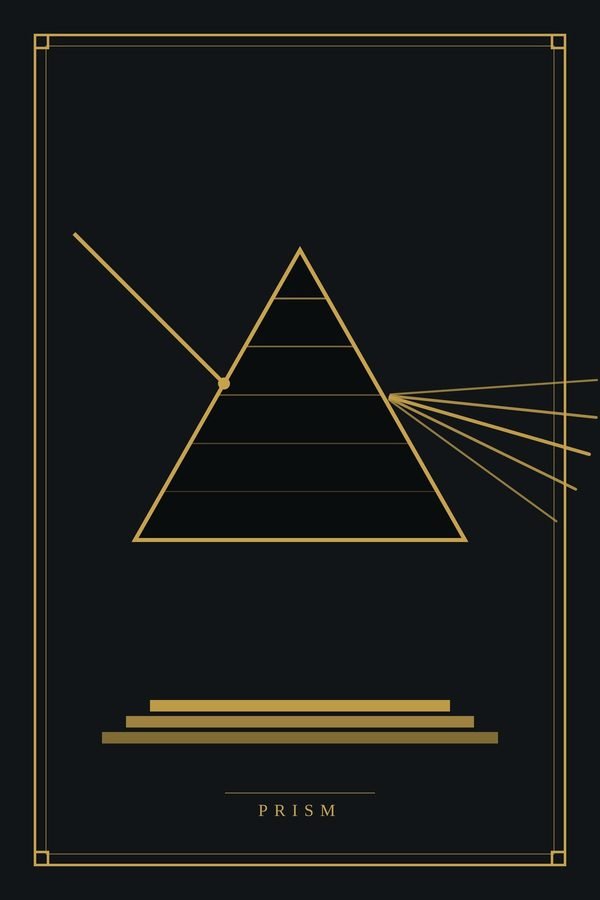Prism — A beam entering a faceted prism