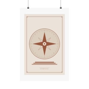 Copy of Compass — Art Deco Compass Rose Print | Terracotta & Cream Wall Art