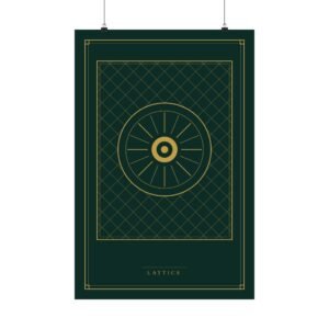 Lattice — Art Deco Pattern Print | Emerald & Gold Wall Art