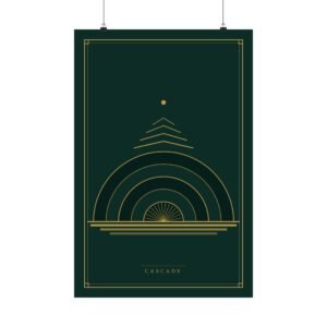 Cascade — Art Deco Arch Print | Emerald & Gold Wall Art
