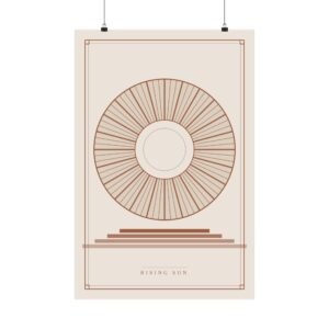 Rising Sun — Art Deco Sunburst Print | Terracotta & Cream Wall Art