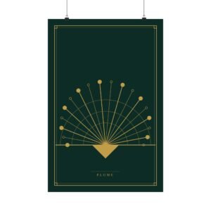 Plume — Art Deco Fan Print | Emerald & Gold Wall Art