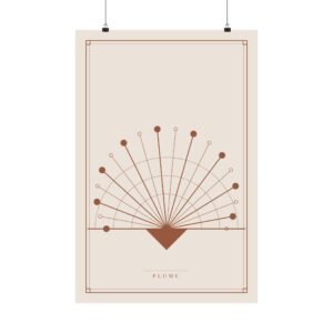 Plume — Art Deco Fan Print | Terracotta & Cream Wall Art