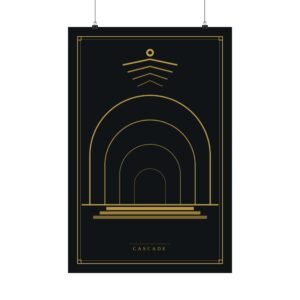 Copy of Cascade — Art Deco Arch Print | Black & Gold Wall Art